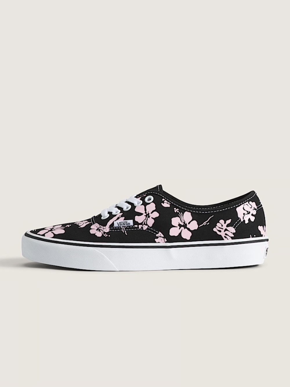Vans Authentic OX- Women's SZ 8- Black Pink Floral